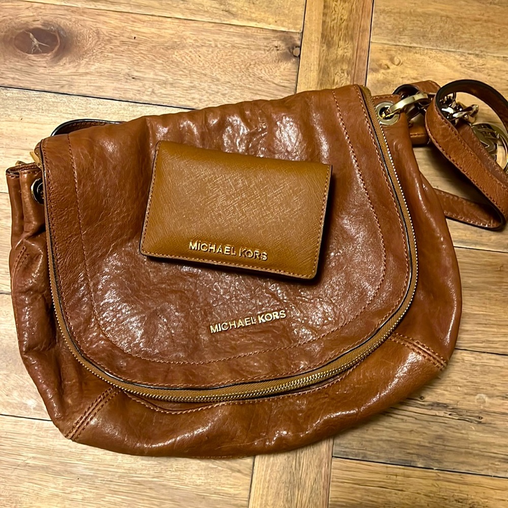 Brown leather Michael kors purse
